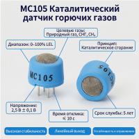 MC105 Каталитический датчик горючих газов LPG